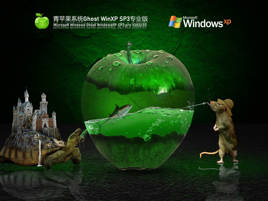 青苹果系统 Ghost WinXP SP3 专业版 V2022.03