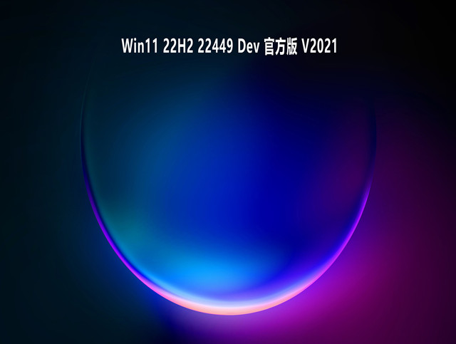 Win11 22H2 22449 Dev 官方版 V2021