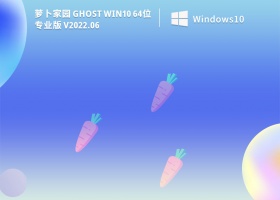 萝卜家园 Ghost Win10 专业优化版 V2022.06
