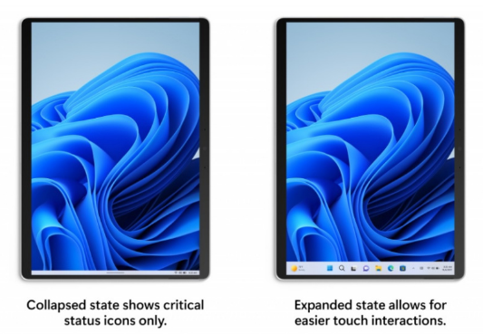 微软Win11任务栏平板UI回归：全新图标展现