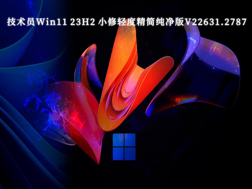 技术员Win11 23H2 小修轻度精简纯净版V22631.2787