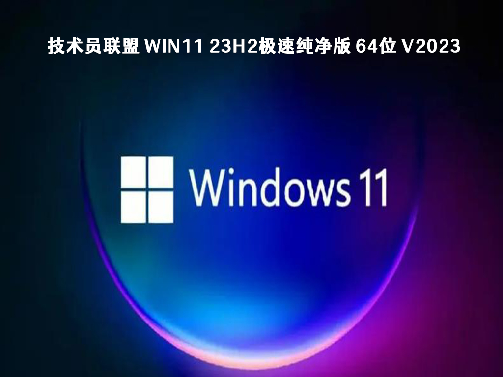 技术员联盟 Win11 23H2极速纯净版 64位 V2024