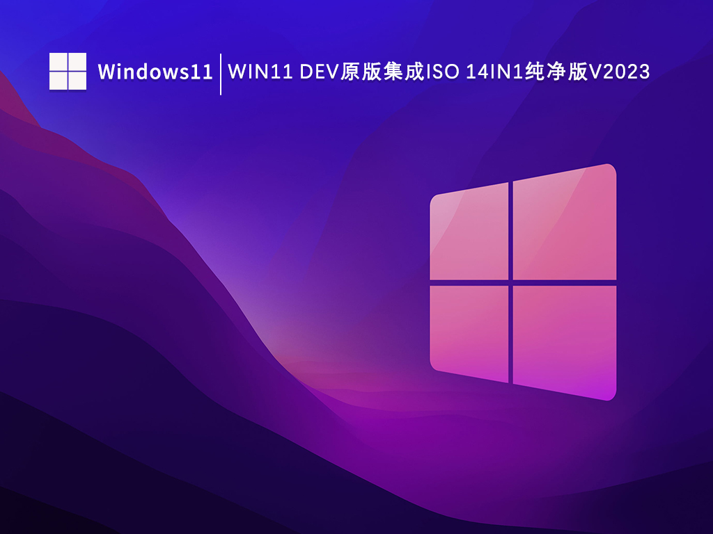 Win11 Dev原版集成ISO 14in1纯净版V2024