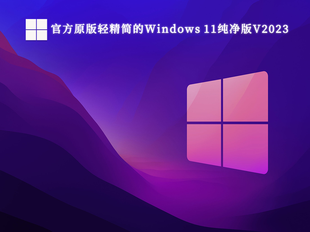 官方原版轻精简的Windows 11纯净版V2024